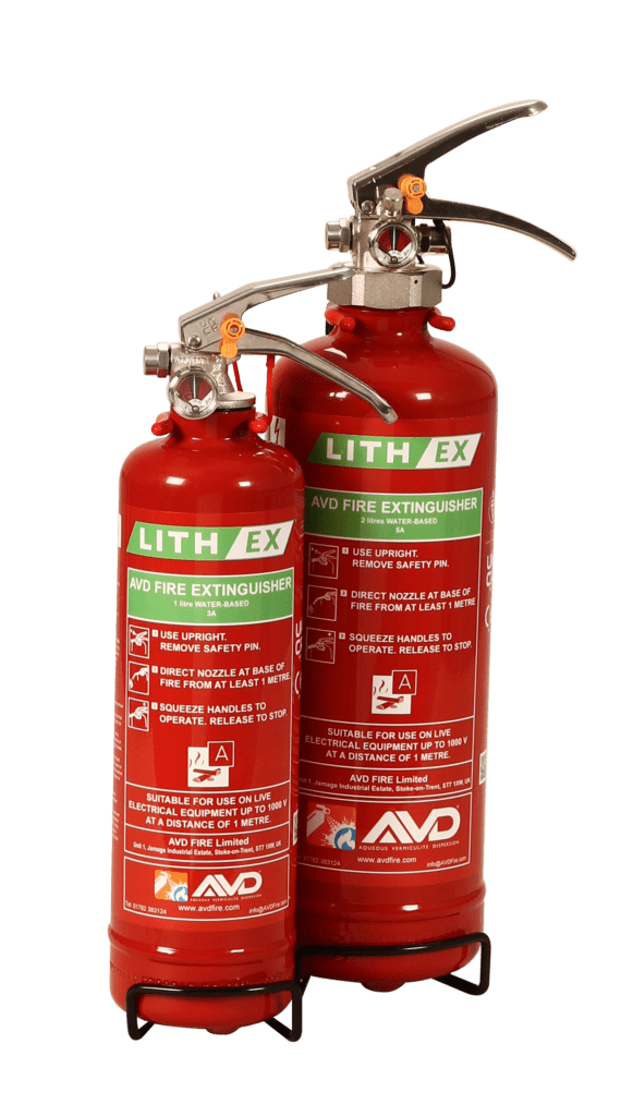 1litre and 9litre Lithex battery fire Extinguishers