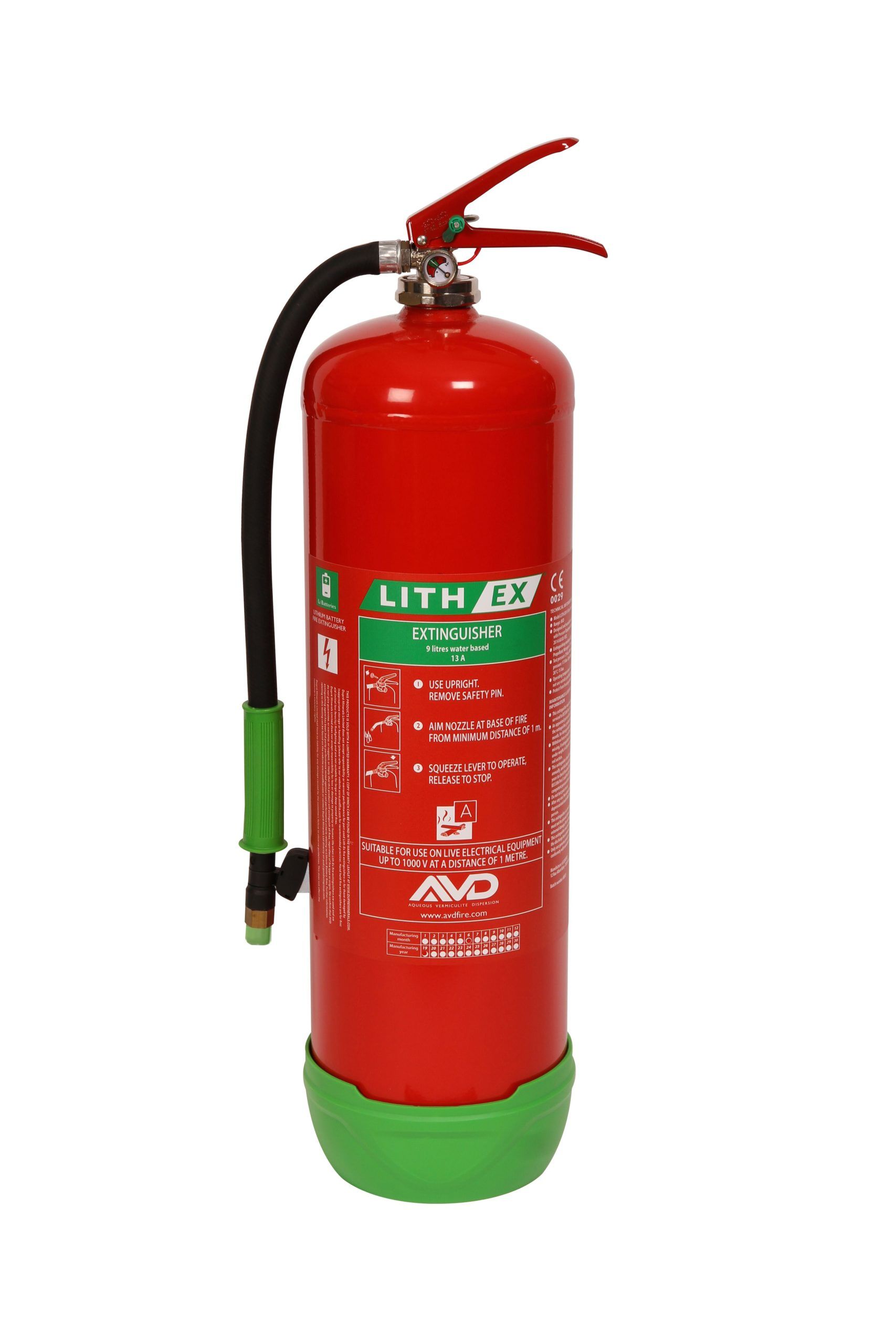 auditie engel Makkelijker maken Lith-Ex 9 Litre Fire Extinguisher - AVD Fire