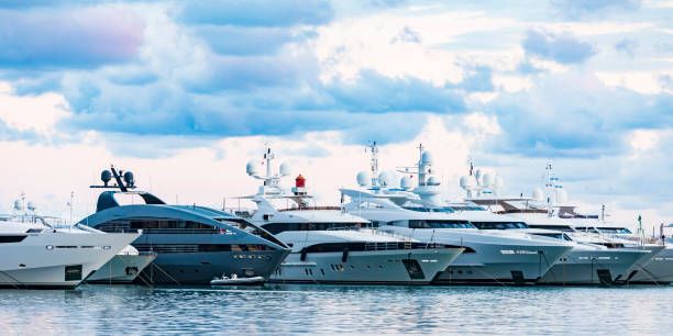 Boat Fire Safety Week - Luxury yachts moored in the marina of Barcelona